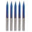 5x V-Spitze Fräser 4mm Schaft Hartmetall 4x0,3x25mm 1
