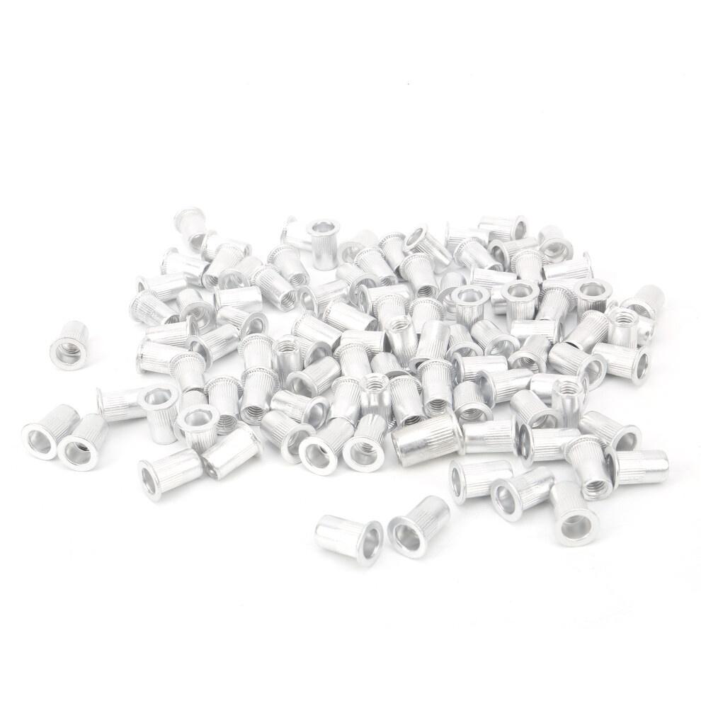 (M6) 100Pcs Aluminum Flat Head Pull Riveting Nuts Wj-30045M6 323163167695