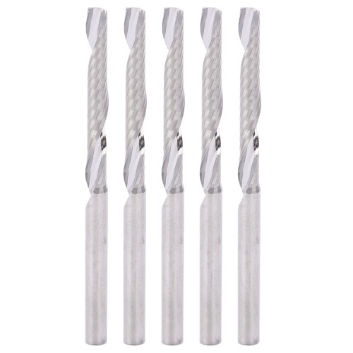 5x Fräser mit geradem Schaft 1-Schneide 3,175mm