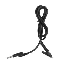 (Black) Krokodilklemme Kabel 4mm Silikon-Banane 10A Schwarz