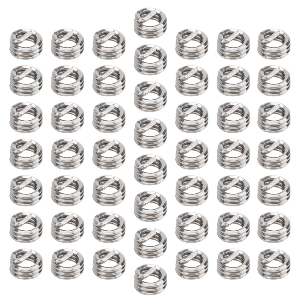 (1D) 50Pcs Wire Thread Insert Screw Brace Bushing Repair Set 4-40 1D 323163164892