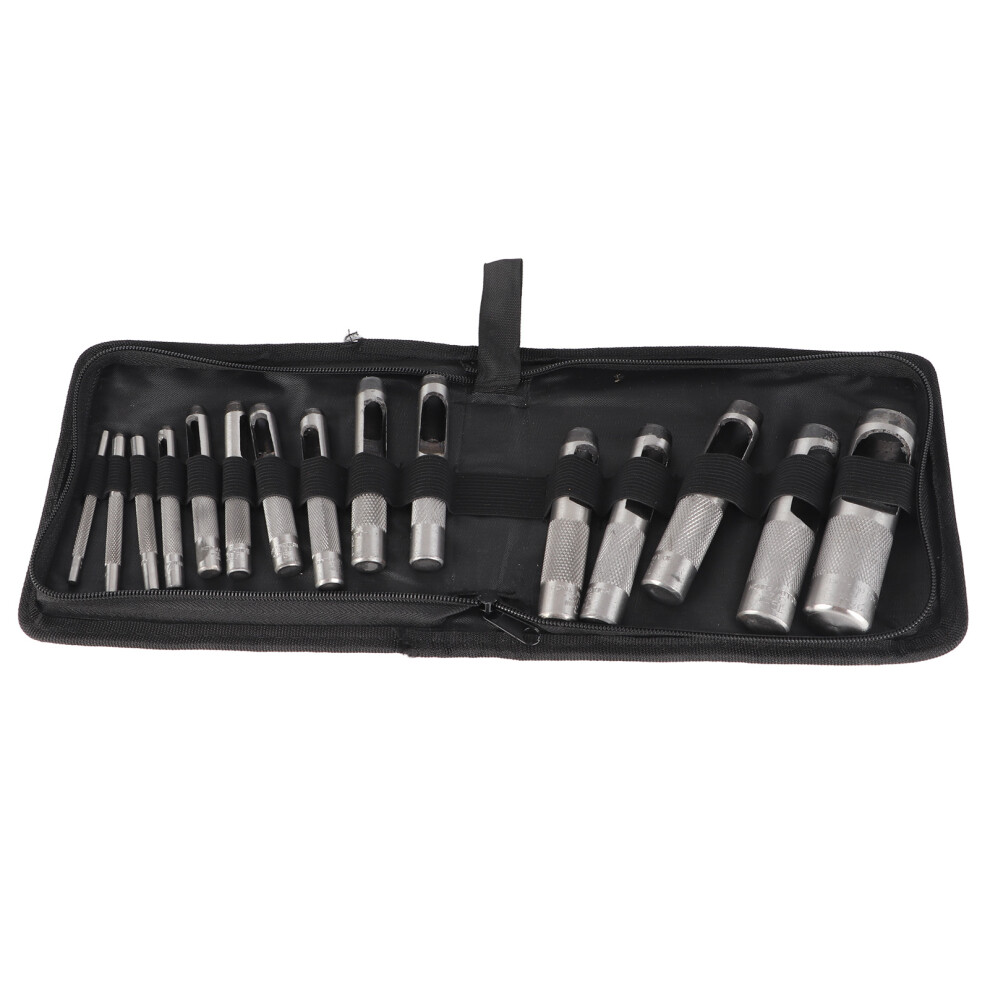15Pcs Carbon Steel Leather Puncher 3-25Mm Hole Tools 323163169378