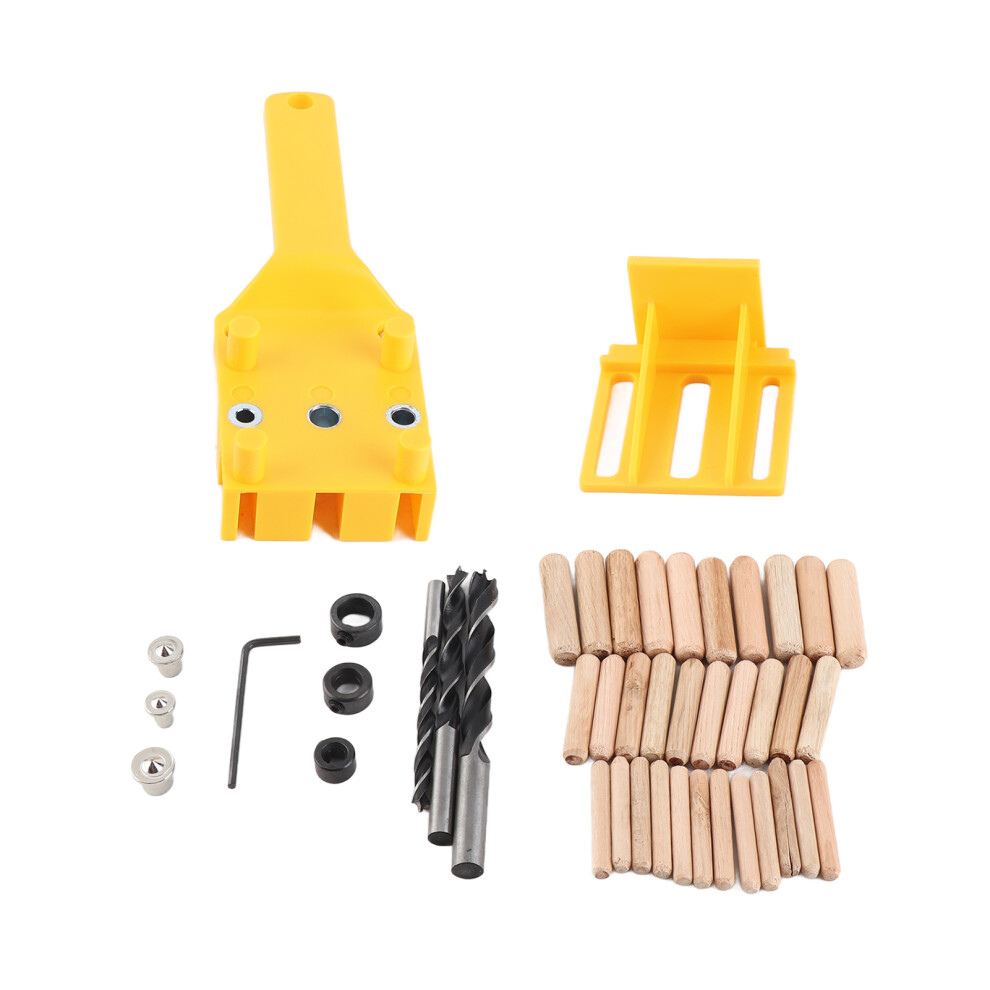 41Pcs Woodworking Drill Guide Kit Straight Hole Locator Dowel Pins 323163159409