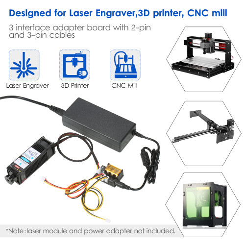 2-3 Pin Lasermodul-Adapter mit Kabeln für Gravierer 1