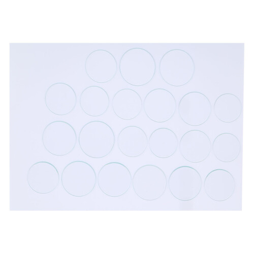21x 35-45mm Flachglas-Uhrlinse 1,2mm Stärke 1