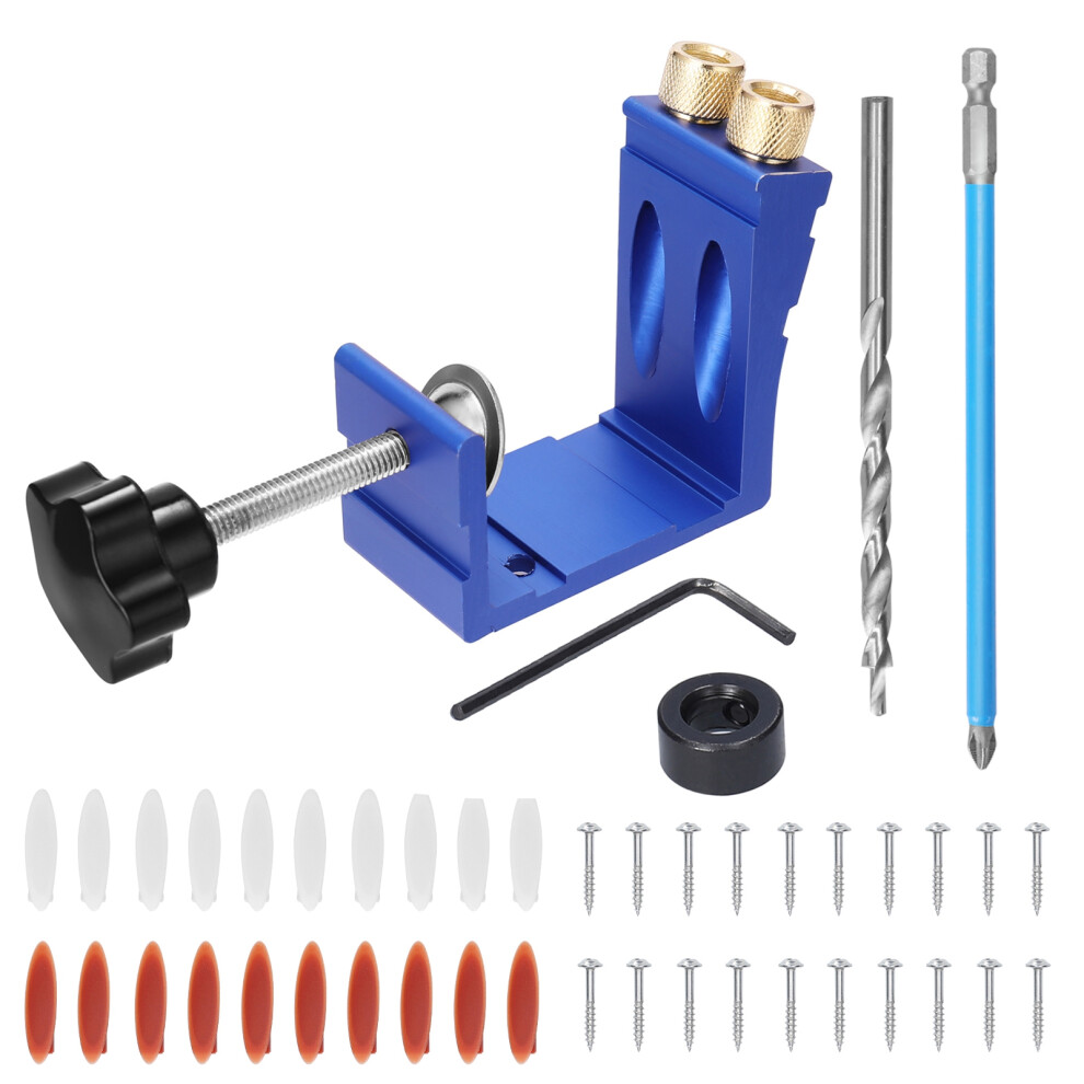 Woodworking Oblique Hole Locator 15 Drilling Positioner Blue 323163165271