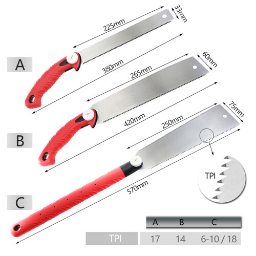 Multifunction Hand Saw TRP Handle for Tenon Wood Cutting 2