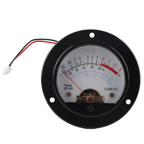 SD-65 Analog-VU-Meter Vintage Voltmeter mit Gelb-Hintergrund