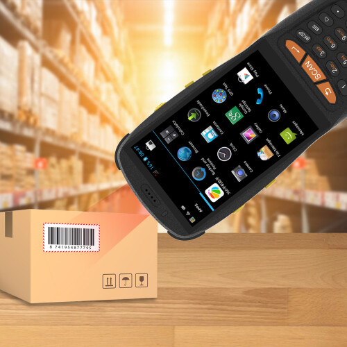 PDA Barcode Scanner 1D/2D QR 4G WiFi BT 4 Zoll NFC Lager 2