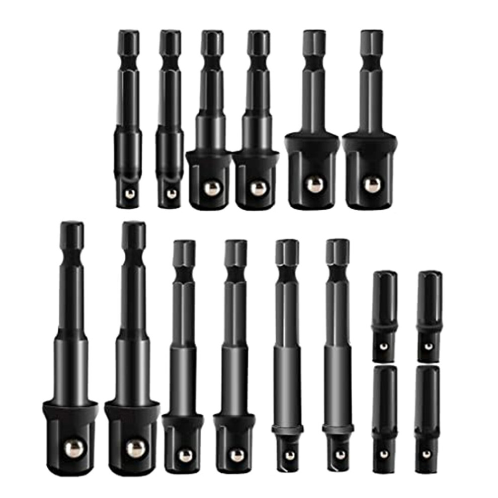 16Pcs Impact Extension Socket Adapter H-Ex Shank Drill Set Portable 323163160009