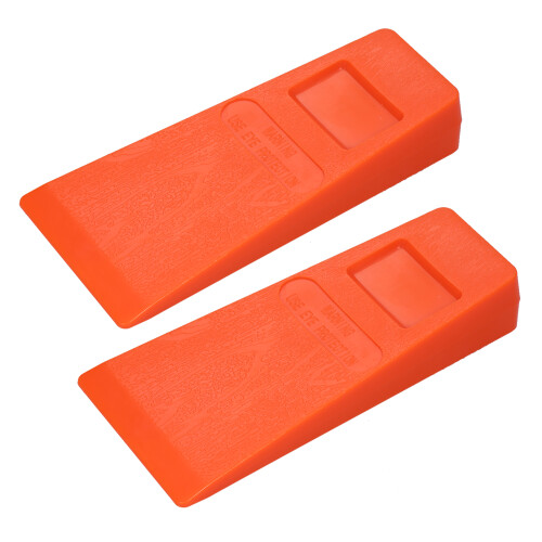 2x 14cm Oranger Holzspaltkeil Werkzeug