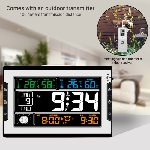 Digitale Temp-Feuchtigkeitsuhr Thermo-Hygrometer Großdisplay 1