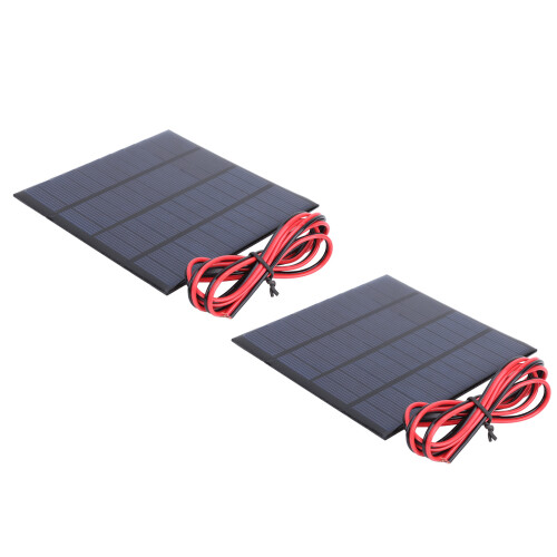 2 Mini-Solar-Batteriemodule 1m Kabel DC 12V 150mA 2