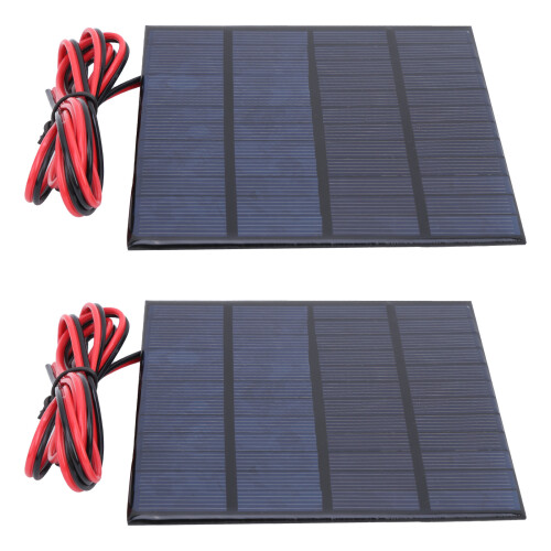 2 Mini-Solar-Batteriemodule 1m Kabel DC 12V 150mA 1