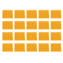 20pcs 37x4x37mm Golden Heat Sink Radiator for 3D Printer