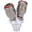 2 Way Chrome Plated Pneumatic Coupler G1/2in 3