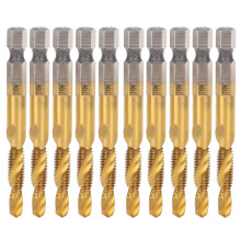 10x Sechskant-Schraubstock M6-Bohrer 5.0 beschichtet
