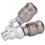 2 Way Chrome Plated Pneumatic Coupler G1/2in 5