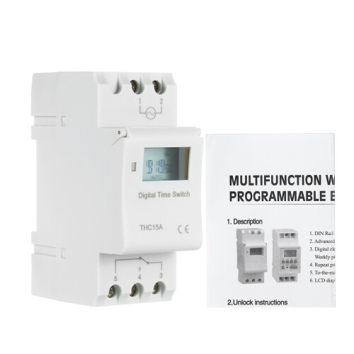 THC15A Digitaler LCD-Timer 16A 7 Tage 24V