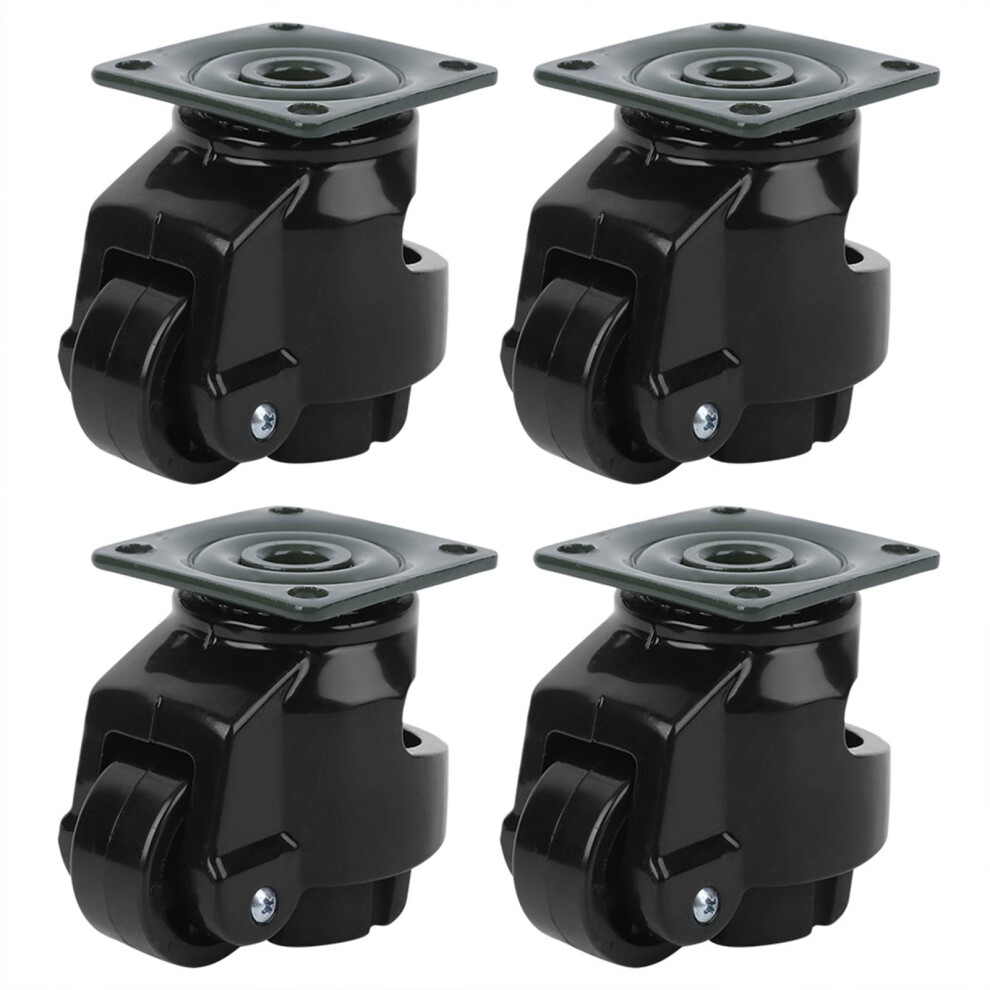 4Pcs Heavy Duty Roller Wheel Leveling Caster Black 323163177977