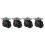 4pcs Level Adjustment Caster GD-80F Heavy Duty Black Roller Wheels 3
