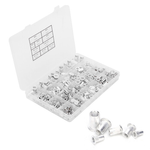 300x Aluminium-Nietmutter 6-32 bis M8 Hardware-Box