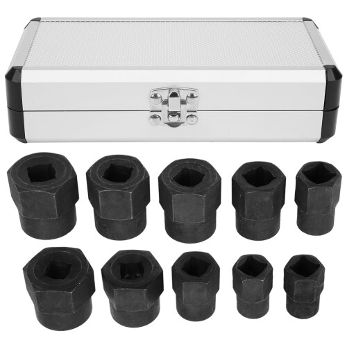 10tlg. Nussentferner-Set 9-19mm Aluminium Extraktor