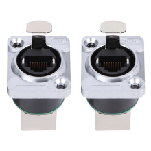 2Pcs RJ45 Right Angle Connector Fire Retardant