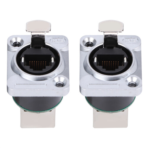 2Pcs RJ45 Right Angle Connector Fire Retardant