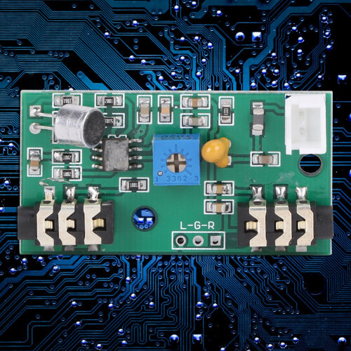 Mikrofon-Verstärkermodul, einstellbare Verstärkung, DC 2.6-10V 2