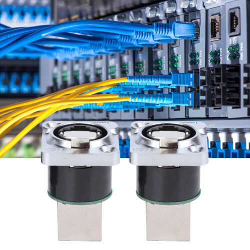 2Pcs RJ45 Right Angle Connector Fire Retardant 1