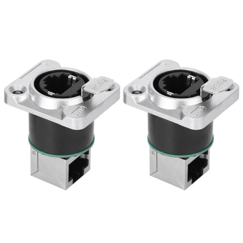 2x RJ45-Winkelstecker feuerfest