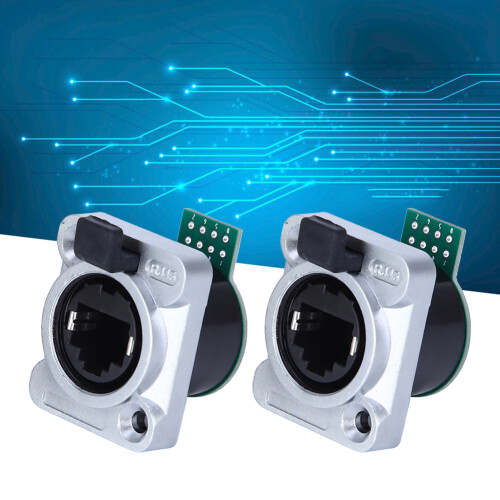 2x RJ45-PCB-Steckdose wasserdicht PA-Material 2
