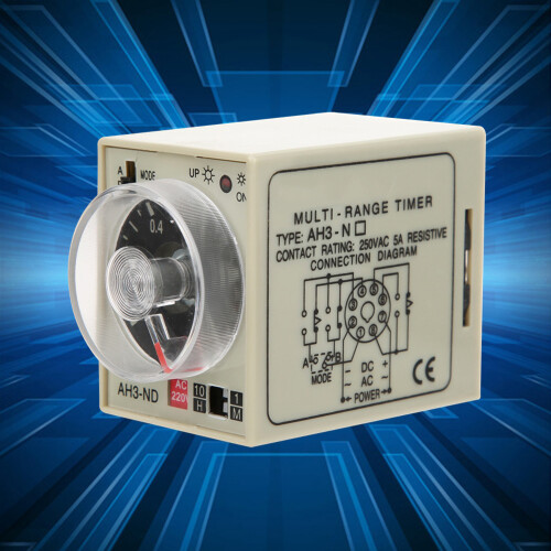 On Delay Time Relay Mini Adjustable AB Double Mode AH3 ND AC220V 1