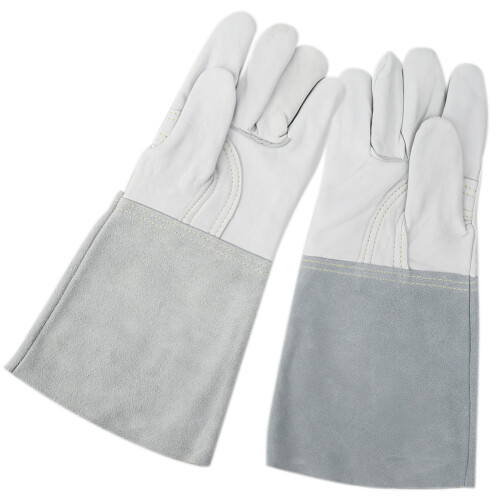 Schafsfell Schweißhandschuhe Langarm Schutz 1