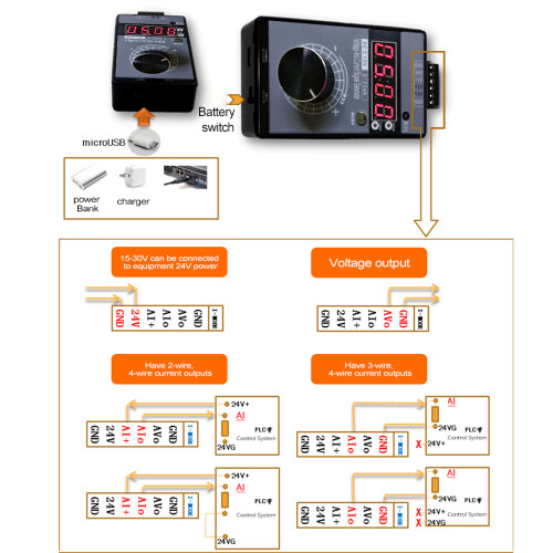 Signalgenerator 0-5V/10V 4-20mA Taschen-Volt/Amp-Messgerät 1
