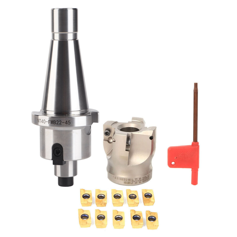 (10Pcs Milling Inserts) Nt40 Fmb22 Collet Chuck Holder Apmt1604 10Pcs Inserts 323163181455