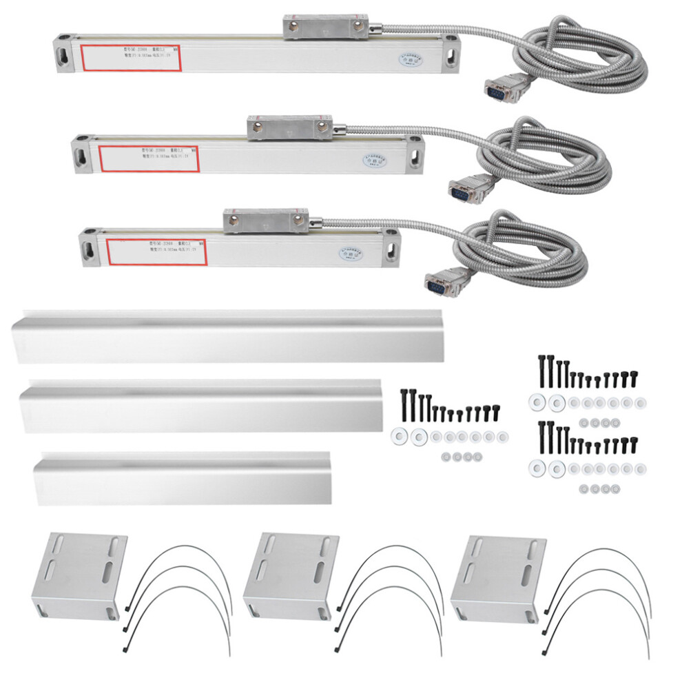 (50Mm/100Mm/500Mm) 3Pcs 2Ae/3Ae Axis Dro Aluminum Linear Scale For Milling 50/100/500Mm 323163183329