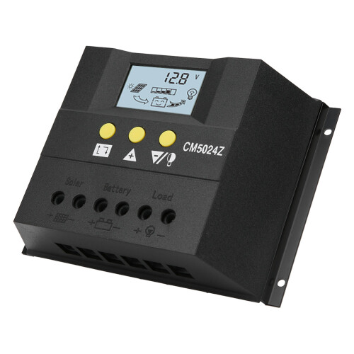 Solar-Regler PWM 12V/24V 50A mit Temp-Sensor CM5024 2