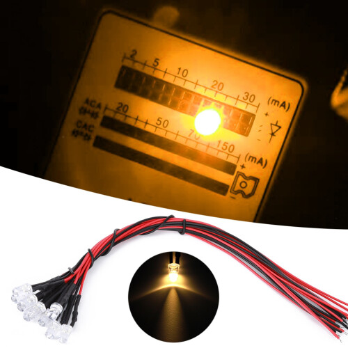 12V LED-Licht 5mm rund warmweiß 2