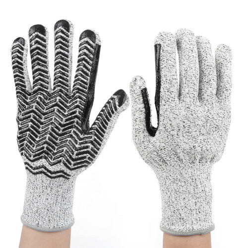 Schnittschutzhandschuhe HPPE Silikongel Level 5 Grau 2