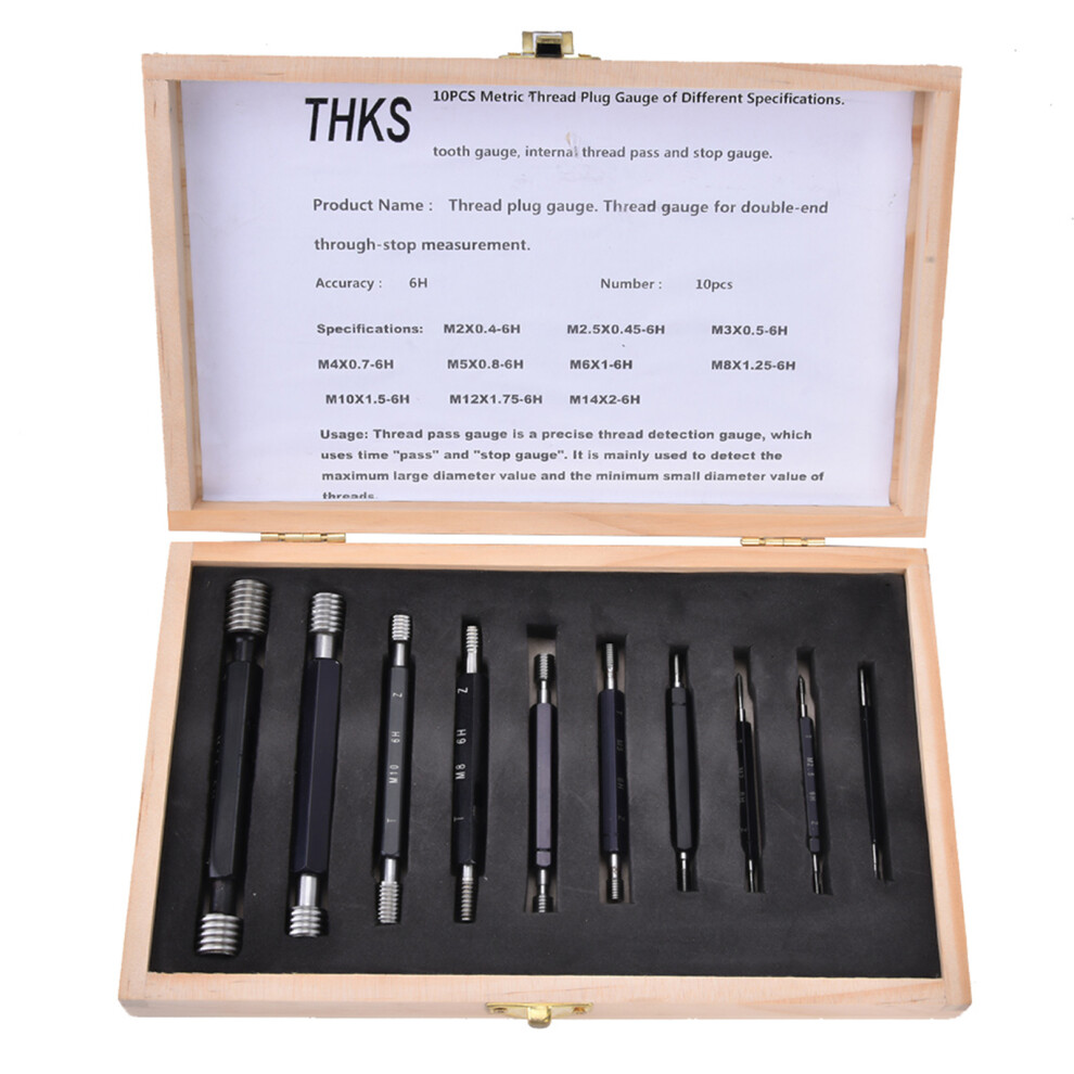 10Pcs High Accuracy Thread Plug Gage Double End Type A 323163187341