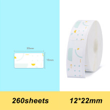 Thermolabelpapier 12x22mm wasserfest reißfest 260Stk/Rolle
