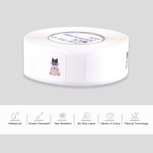 Thermolabelpapier 12x30mm wasserfest reißfest 210Stk/Rolle