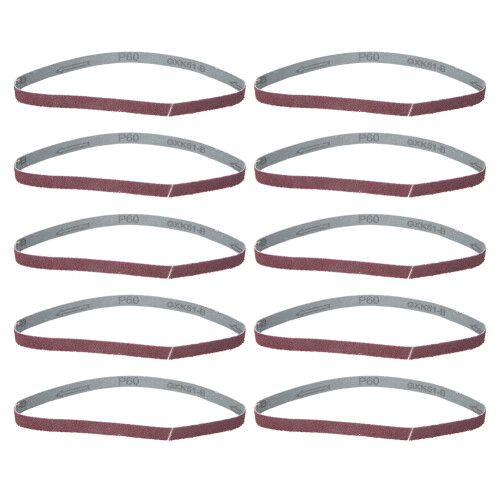 10 Stk Schleifband 457x13mm Aluminiumoxid 60