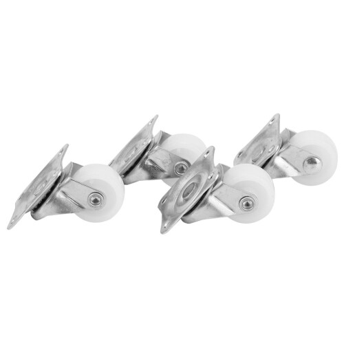 4x 1 Zoll Schwenkrollen 20kg Nylon