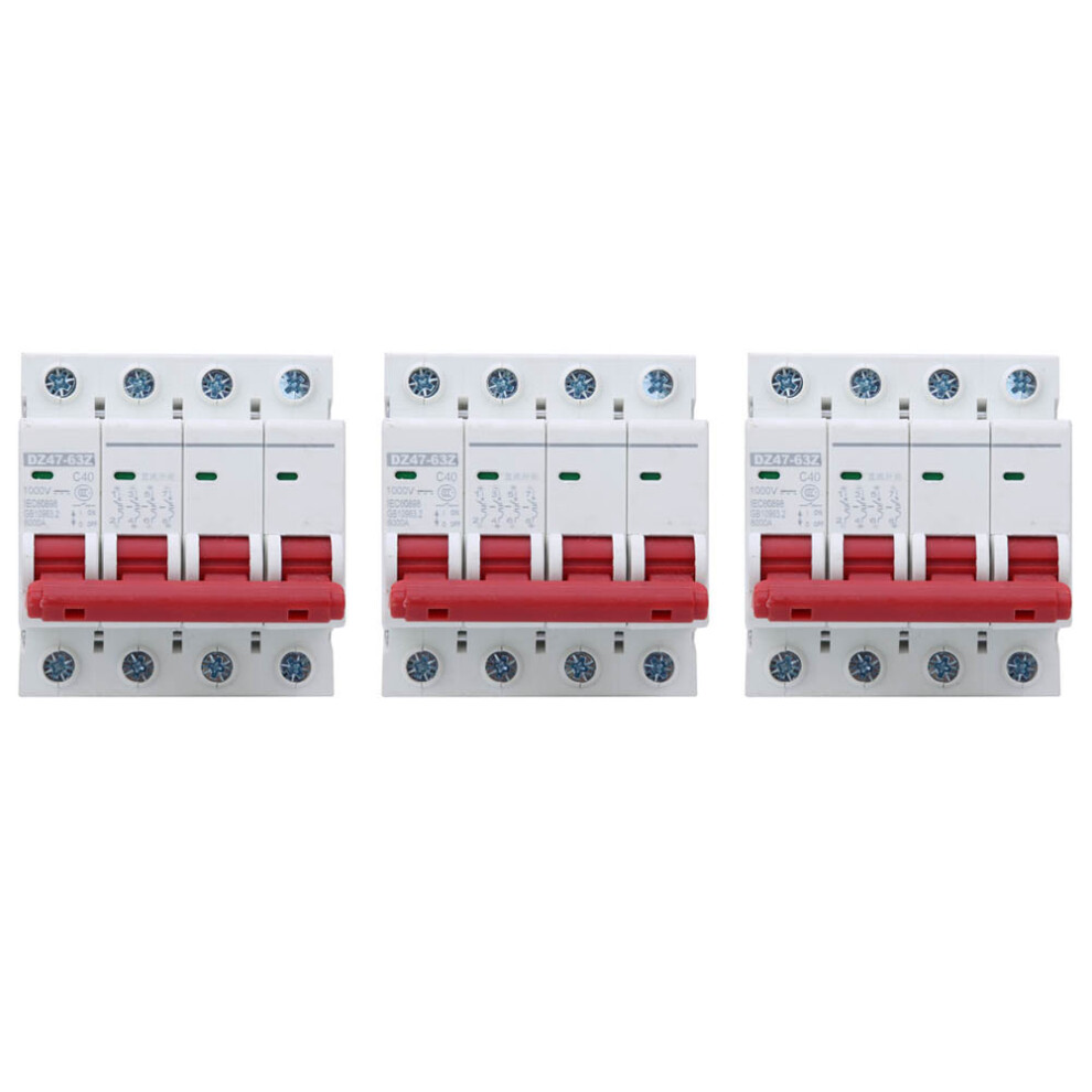(40A) 3Pcs Dz47-63Z Dc1000v 4P Mcb 40A Solar Overload Protector 323163184494