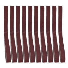 10x Schleifband 760x25mm, 30x1 Zoll, 60-180 Körnung (180#)