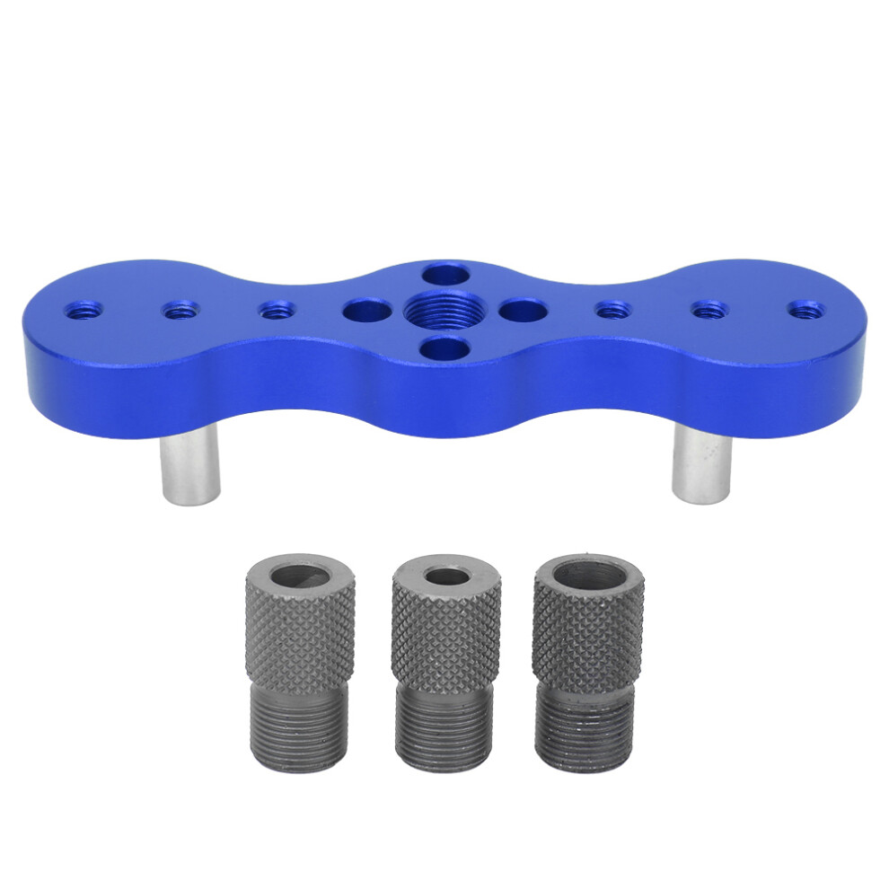 (Blue) Woodworking Dowel Drill Guide Jig 6/8/10Mm Aluminum Alloy 323163182339