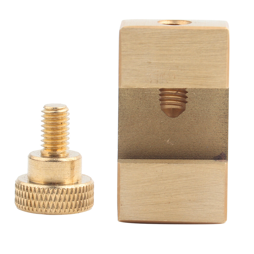 Brass Ruler Locating Block Woodworking Measuring Tool 323163187358